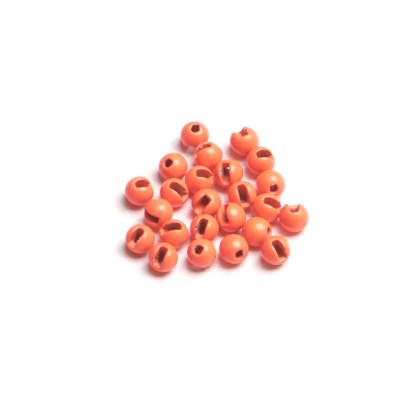 Główki wolframowe slotted fluo red jig 3.0 mm 20 szt. tungsten beads